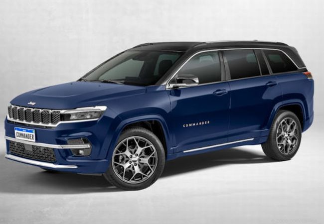 Jeep Commander na cor azul