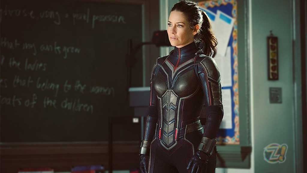 A atriz de 'Homem-Formiga', Evangeline Lilly no set de 'Homem-Formiga'  