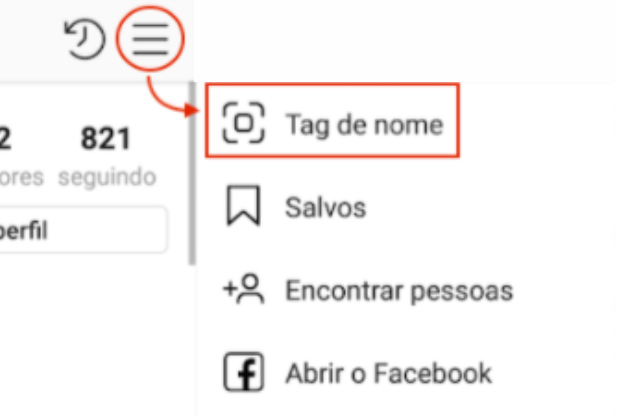 Criar name tag no instagram