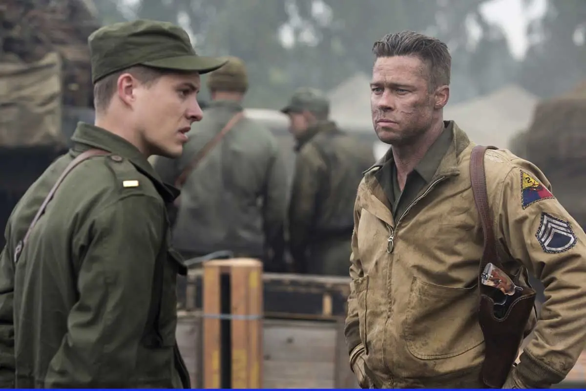 Brad Pitt em Coração de Ferro de 2014. Um dos melhores filmes de guerra dos últimos 25 anos. (Imagem: Divulgação)